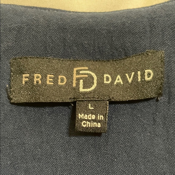 Fred David Deep Blue Blouse - Picture 2 of 3